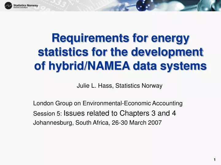 requirements for energy statistics for the development of hybrid namea data systems