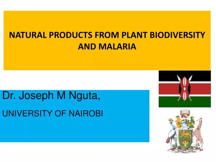 natural products from plant biodiversity and malaria