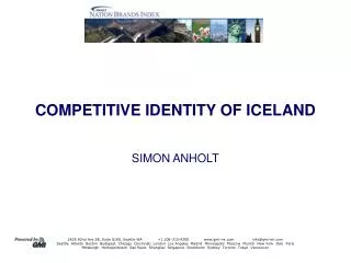 COMPETITIVE IDENTITY OF ICELAND