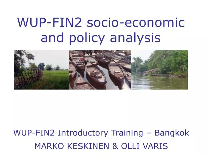 wup fin2 socio economic and policy analysis