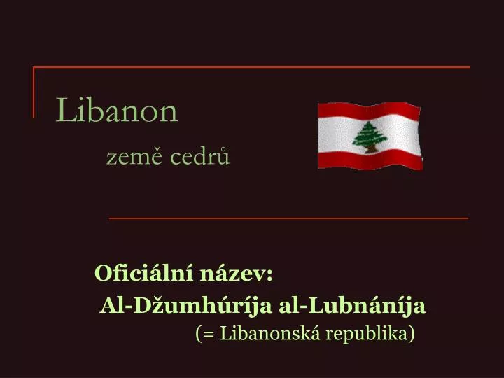 libanon zem cedr