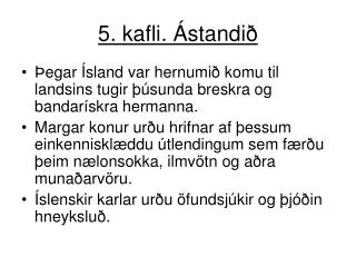 5 kafli standi