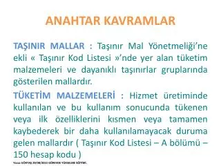 anahtar kavramlar