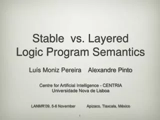 Stable vs. Layered Logic Program Semantics