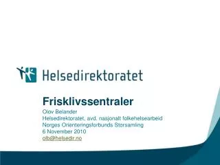frisklivssentraler