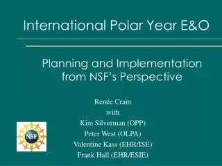 International Polar Year E&amp;O