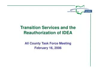 Transition Services and the Reauthorization of IDEA