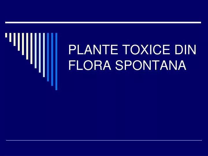 plante toxice din flora spontana