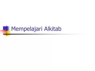 mempelajari alkitab