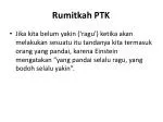 Rumitkah PTK - slide 1