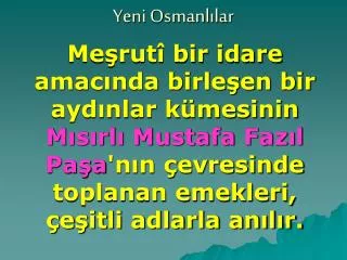 yeni osmanl lar