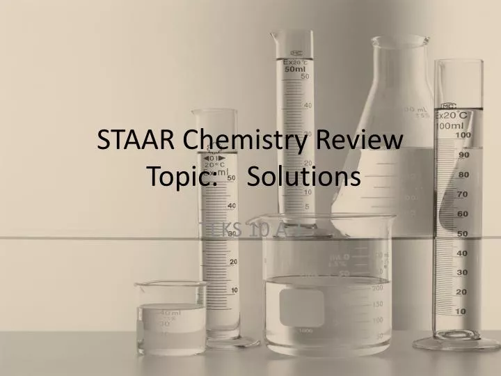 staar chemistry review topic solutions