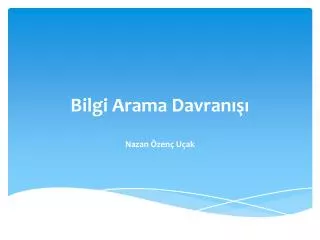 bilgi arama davran