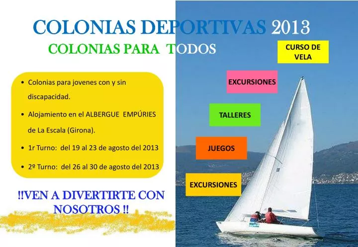 colonias deportivas 2013