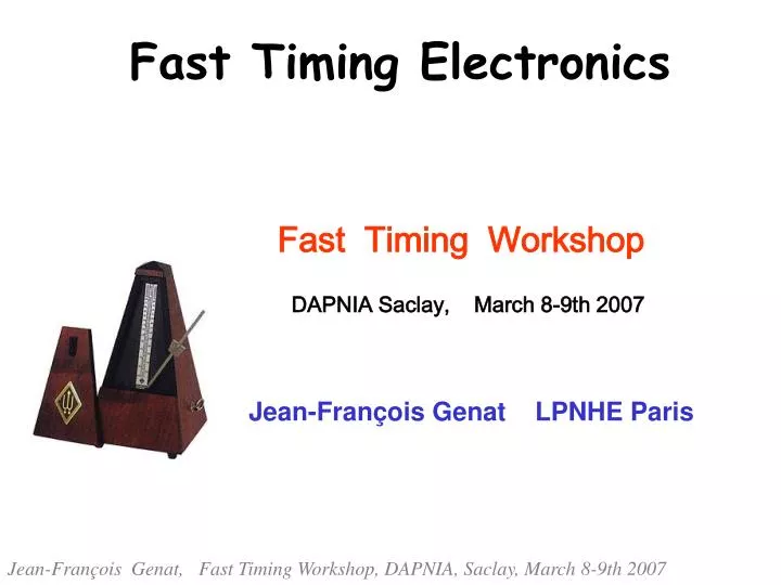 fast timing electronics