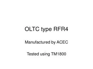OLTC type RFR4