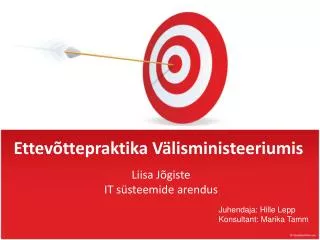 ettev ttepraktika v lisministeeriumis
