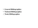 General Bibliographies National Bibliographies Trade Bibliographies - slide 1
