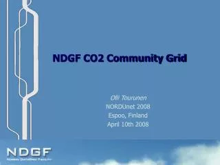 NDGF CO2 Community Grid