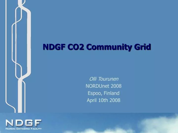ndgf co2 community grid