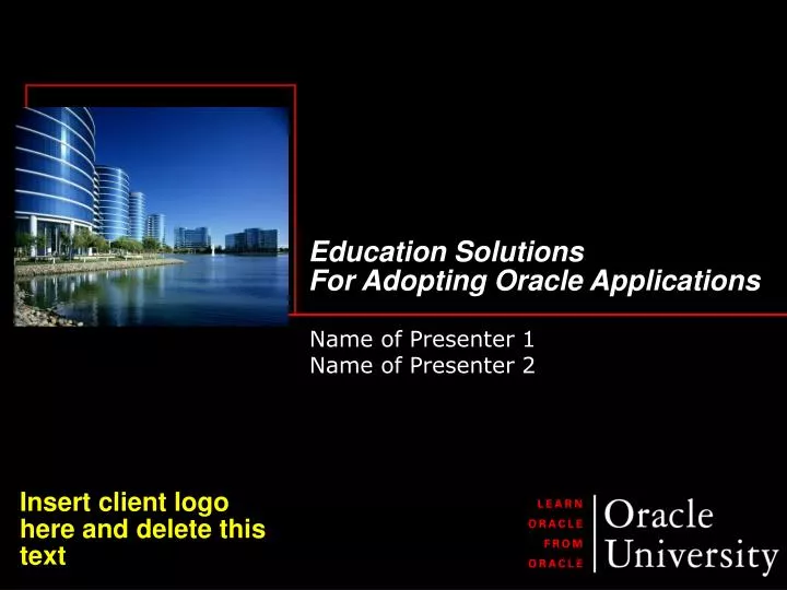 education solutions for adopting oracle applications