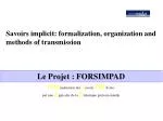 FORSIMPAD Project: Formalization of Implicit Knowledge - slide 1