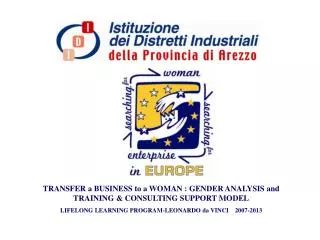 TRANSFER a BUSINESS to a WOMAN : GENDER ANALYSIS and TRAINING &amp; CONSULTING SUPPORT MODEL