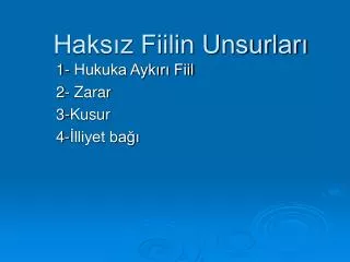haks z fiilin unsurlar