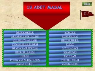 18 adet masal