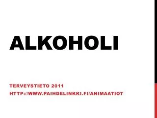 alkoholi