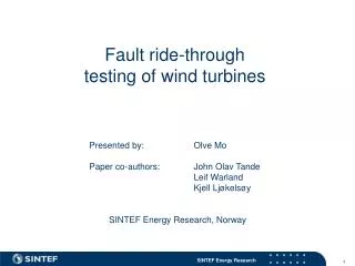 Fault ride-through testing of wind turbines