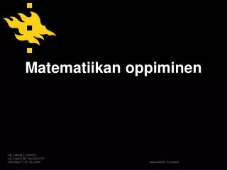matematiikan oppiminen