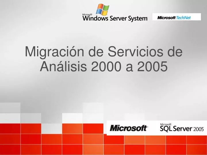 migraci n de servicios de an lisis 2000 a 2005