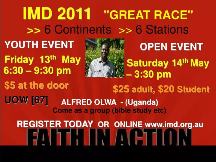 imd 2011 great race 6 continents 6 stations