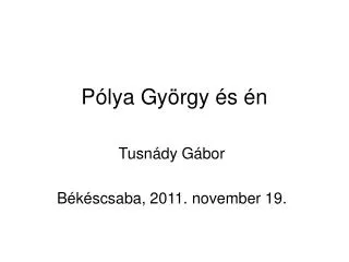 p lya gy rgy s n