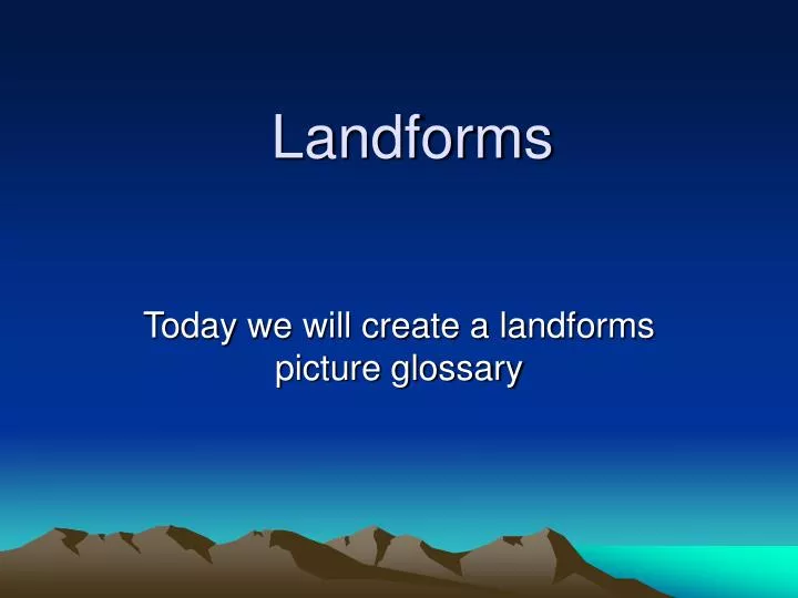 landforms