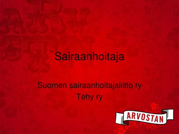 sairaanhoitaja