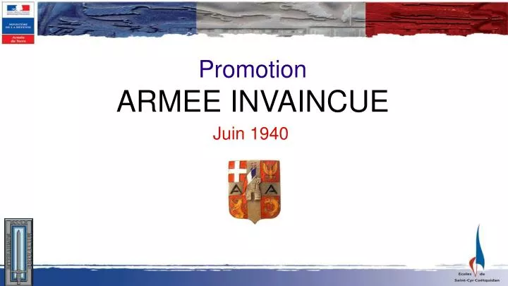 promotion armee invaincue