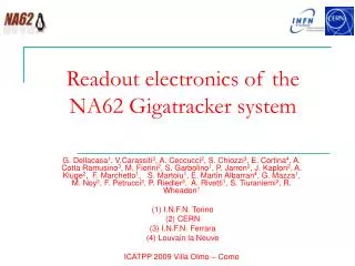 Readout electronics of the NA62 Gigatracker system