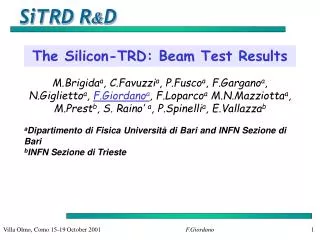 The Silicon-TRD: Beam Test Results