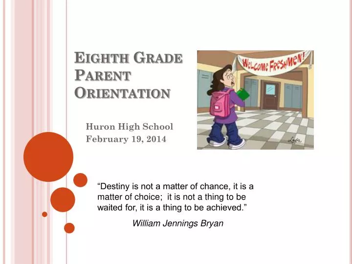eighth grade parent orientation