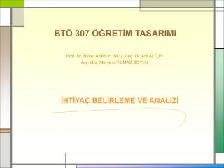 bt 307 ret m tasarimi