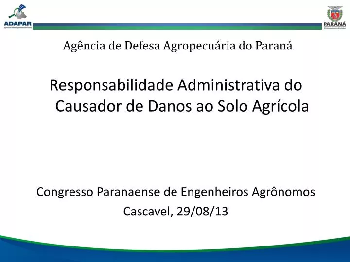 ag ncia de defesa agropecu ria do paran