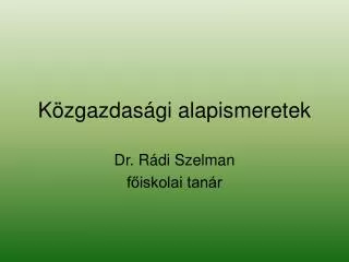 k zgazdas gi alapismeretek