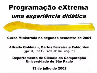 programa o extrema uma experi ncia did tica