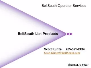 BellSouth List Products