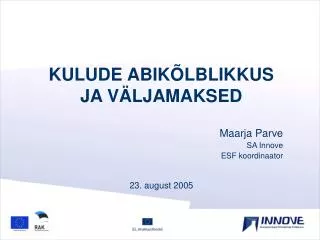 kulude abik lblikkus ja v ljamaksed