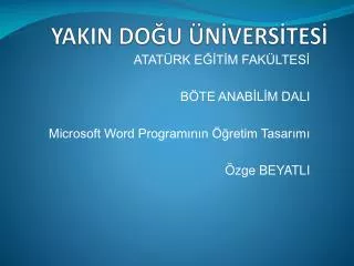 yakin do u n vers tes