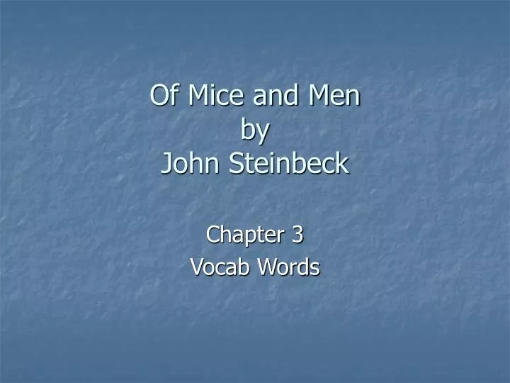 of mice and men by john steinbeck