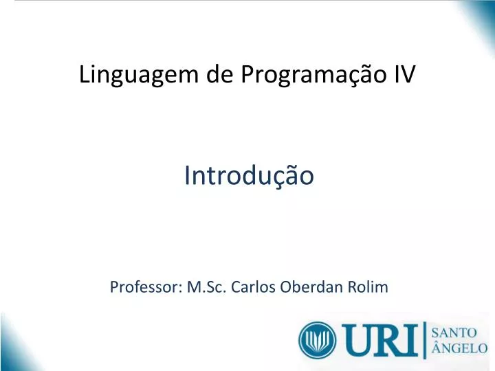 linguagem de programa o iv